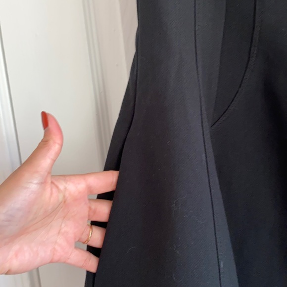 BR Black V-neck Fit & Flare A-line Dress 00P/XXSP - Picture 2 of 13